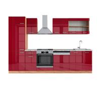Cuisine R-Line 300cm PT Marbre Rouge brillant/Chêne de force doré Vicco 42897
