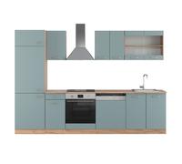 Cuisine R-Line, 300cm sans PT, Bleu-gris/Chêne de force doré, Vicco 41017
