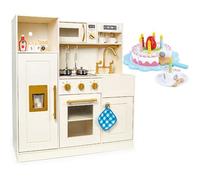 Cuisine Roma 242167T Jouet en Bois Interactive avec lumière et Son Nombreux Accessoires Inclus Cuisine+Gâteau