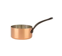 Cuisine Romefort | Casserole en cuivre étamé Ø 16 cm avec queue en fonte | Casserole traditionnelle en cuivre massif | Fabrication Française (16 cm)
