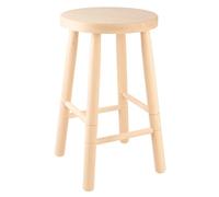 Cuisine Romefort - Tabouret Rond en hêtre Massif Non traité - Hauteur 50 cm - Tabouret de Travail, Tabouret de Guitare, Tabouret orthopédique
