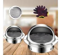 Cuisine Salle De Bain Hotte D'aération Murale 50mm-300mm Sortie D'évacuation Mural Bouches D'aération, Grille D'évacuation Raccorder Conduit Ou Tuyau Pour Résidentiel, Entrepôt(5.9in/150mm 2pack)