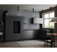 Cuisine Vide Bloc Cuisine D'Angle Gris Mat Gris 370 X 172 CM Respekta