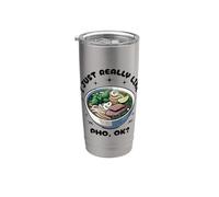 Cuisine vietnamienne Funny Pho, j'aime vraiment le pho Gobelet isotherme en acier inoxydable double paroi