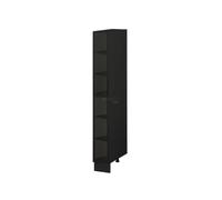 Cuisineandcie - Colonne de cuisine étagère ouverte Lovia Noir Mat L 20 cm