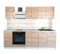 Cuisineandcie - Cuisine complete ECO Chene Naturel 240 cm - Set de 7 Meubles de Cuisine, Rangement Cuisine Equipee Complete