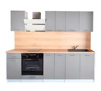 Cuisineandcie - Cuisine complète ECO Gris Brillant 240 cm