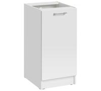 Cuisineandcie - Meuble Bas de Cuisine Eco Blanc 1 Porte L 40 cm