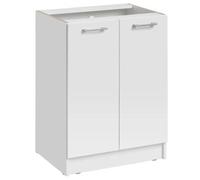 Cuisineandcie - Meuble bas de cuisine Eco Blanc 2 portes L 60 cm