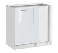 Cuisineandcie - Meuble d'angle bas Eco Blanc Brillant 1 porte L 105 cm