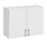 Cuisineandcie - Meuble Haut DE Cuisine ECO Blanc 2 Portes L 80 cm + 1 étagère - Rangement, Armoire Cuisine