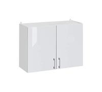 Cuisineandcie - Meuble Haut DE Cuisine ECO Blanc Brillant 2 Portes L 60 cm + 1 étagère - Meuble Rangement, Armoire
