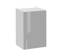 Cuisineandcie - Meuble Haut DE Cuisine ECO Gris Brillant 1 Porte L 40 cm + 1 étagère - Meuble Cuisine Rangement, Meuble Cuisine, Armoire Cuisine
