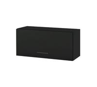 Cuisineandcie - Meuble haut SLIM de cuisine Lovia Noir Mat 1 porte relevable L 80 cm