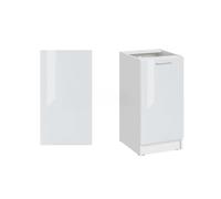 Cuisineandcie - Panneau de finition pour meuble bas - blanc brillant