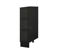 Cuisineandcie - Range Bouteille Lovia Noir Mat L 20 cm x H 87 cm x P 52 cm pour Cuisine