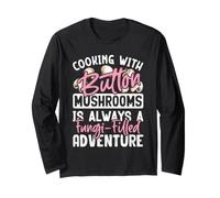 Cuisiner avec des Champignons de Bouton est Toujours Une publicité remplie de Champignons Manche Longue