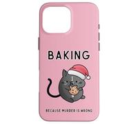 Cuisiner Parce Que Le Meurtre n'est Pas Une Erreur, Un Chat mystérieux et Douillet Coque pour iPhone 16 Pro Max