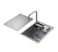 Cuisines Évier De Cuisine Dissimulé Éviers Installés Au-Dessus Et Au-Dessous du Comptoir Mini Évier Argenté À Une Seule Cuve Petit Évier De Bar Piscine De Balcon en Acier Inoxydable Bain (Color : Sil