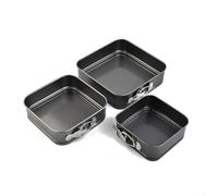 Cuisinez comme un pro avec notre ensemble de 3 moules à gâteau carrés non adaptés aux moules, parfaits pour toutes les recettes