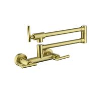 Cuisinez sans effort avec le robinet de remplissage casserole pivotant à 3 poignées for un contrôle facile l'eau Matériau en laiton Finition dorée