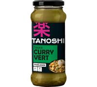 Cuisinez un curry vert thaï authentique en quelques minutes avec TANOSHI - Sauce prête à l'emploi, bouteille en verre de 300g - Lot de 3
