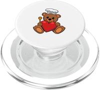 Cuisinier en Forme d'ours en Peluche avec cœur - Cuillère de Cuisine pour Enfant - Ours PopSockets PopGrip pour MagSafe