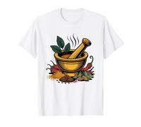 Cuisinier Sud Asiatique Maison Assiette Thali Art Indien T-Shirt
