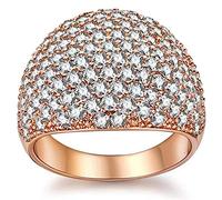 Cuisinier Trucs Bagues Bague Géométrique Personnalisez Le Zircon Complet Et Concevez Des Bagues De Bijoux Européens Accessoires Jouets Bijoux (Rose Gold, 6)
