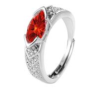 Cuisinier Trucs Bagues Fashion · Open End Design Cut Sparkling Zircon Ring Highlighting Individual Charm Accessoires Fléchettes Bijoux (C, One Size)