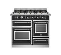 Cuisinière 100 cm Bertazzoni Heritage Four électrique / Table de cuisson à Gaz HER106L3ENET Noir mat