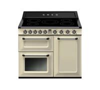 Cuisinière 100 cm Smeg Victoria Four électrique / Table de cuisson à Induction TR103IP2 Crème