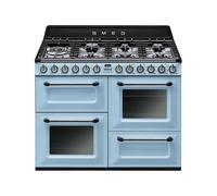Cuisinière 110 cm Smeg Victoria Four électrique / Table de cuisson à Gaz TR4110AZ Bleu Azur