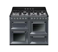 Cuisinière 110 cm Smeg Victoria Four électrique / Table de cuisson à Gaz TR4110GR Gris Ardoise