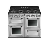 Cuisinière 110 cm Smeg Victoria Four électrique / Table de cuisson à Gaz TR4110X-1 Inox