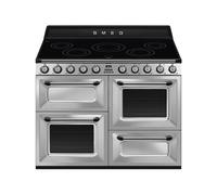 Cuisinière 110 cm Smeg Victoria Four électrique / Table de cuisson à Induction TR4110IX2 Inox