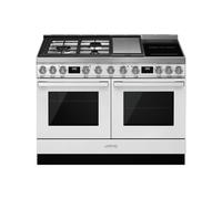 Cuisinière 120 cm Smeg Portofino Four électrique / table de cuisson Combinée CPF120IGMPWH Blanc