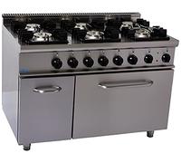 Cuisinière 6 feux gaz sur four électrique E7/KUPG6LE - SARO