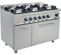 Cuisinière 6 feux gaz sur four gaz E7/KUPG6LN - SARO