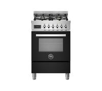 Cuisinière 60 cm Bertazzoni Professional Four électrique / Table de cuisson à Gaz PRO64L1ENET Noir