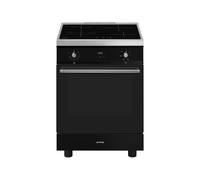 Cuisinière 60 cm Smeg Classica Four électrique / Table de cuisson à Induction C6IMBLT2 Noir Mat