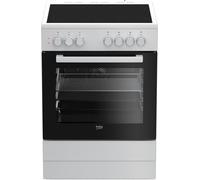 Cuisinière > 60 x 60 x 85 cm 4 Vitrocéramiques Multifonction - Chaleur brassée Litrage (L) : 72 Blanc