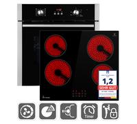 Cuisinière: 60cm Four encastrable BO8805SS + 59cm Plaque Eletrique CH5900RL Gril