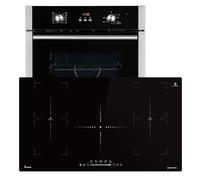 Cuisinière: Four encastré 60cm BO8805SS + 90cm Plaque à induction IH89005FZ | Grill | Air chaud | Minuterie automatique | Vitrage d'isolation thermique 2 voies | Verrouillage enfant | Interrupteur |