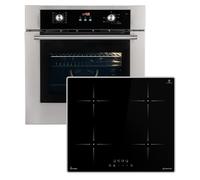 Cuisinière: Four encastré 60cm BO8810SS + 59cm Plaque à induction IH85900ED | Grill | Air chaud | Éléments télescopiques extensibles | Minuterie automatique | SET8810IH859ED