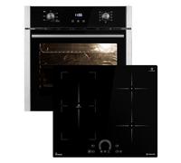 Cuisinière: 60cm Four encastrable EB8005ED + 60cm Plaque Induction IH85901FZ | Fonction pizza | Gril | Circulation de l'air | Air chaud | Timer automatique | SET8005IH592FZ