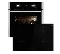 Cuisinière: Four encastré 60cm EB8005ED + 77cm Plaque à induction IH87704RL | Fonction pizza | Grill | Air circulant | Air chaud | Minuterie automatique | SET8005IH877RL