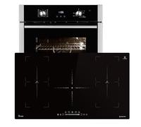 Cuisinière: 60cm Four encastrable EB8005ED + 90cm Plaque Induction IH89005FZ | Fonction pizza | Gril | Circulation de l'air | Air chaud | Timer automatique | SET8005IH890FZ