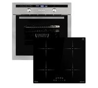 Cuisinière: 60cm Four encastrable EB8013ED + 59cm Plaque Induction IH85900RL | Rôtisserie | Capteur de température du cœur | Gril | Air chaud | Tiroirs télescopiques | SET8013IH859RL