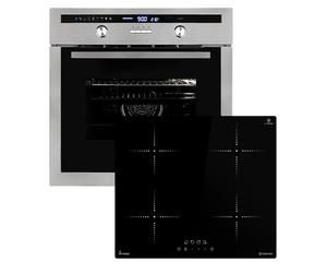 Cuisinière: 60cm Four encastrable EB8013ED + 59cm Plaque Induction IH85900RL | Rôtisserie | Capteur de température du cœur | Gril | Air chaud | Tiroirs télescopiques | SET8013IH859RL